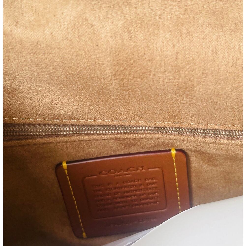 Coach Bridget Flap Shoulder Bag With Bows Light Pistachio Crinkle Leather CDY94 - Picture 12 of 16